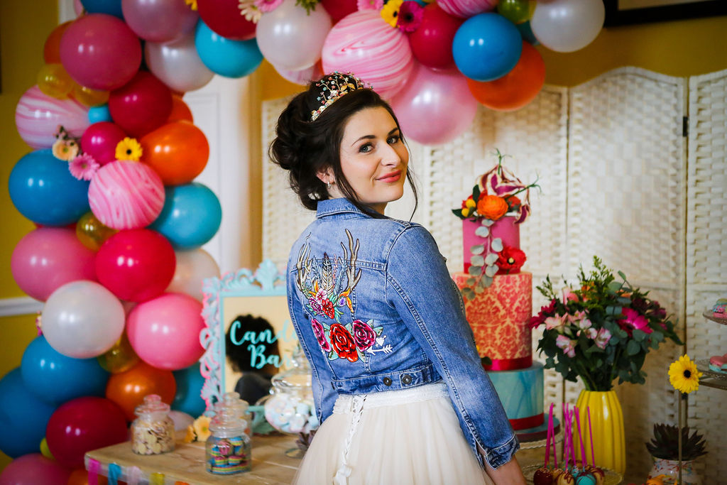 Rainbow Wedding Inspiration with Epic Balloon Trees and Hot Air Balloon