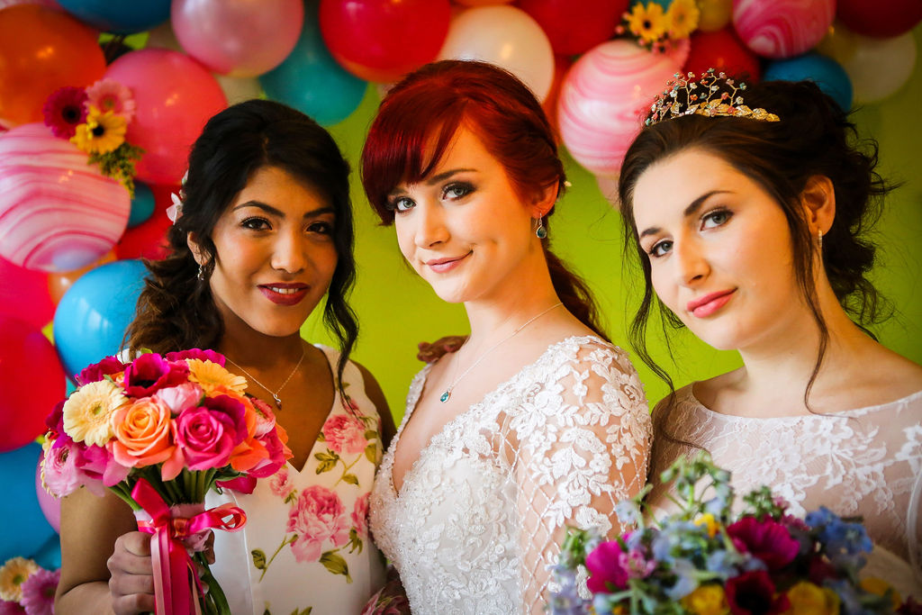 Rainbow Wedding Inspiration with Epic Balloon Trees and Hot Air Balloon