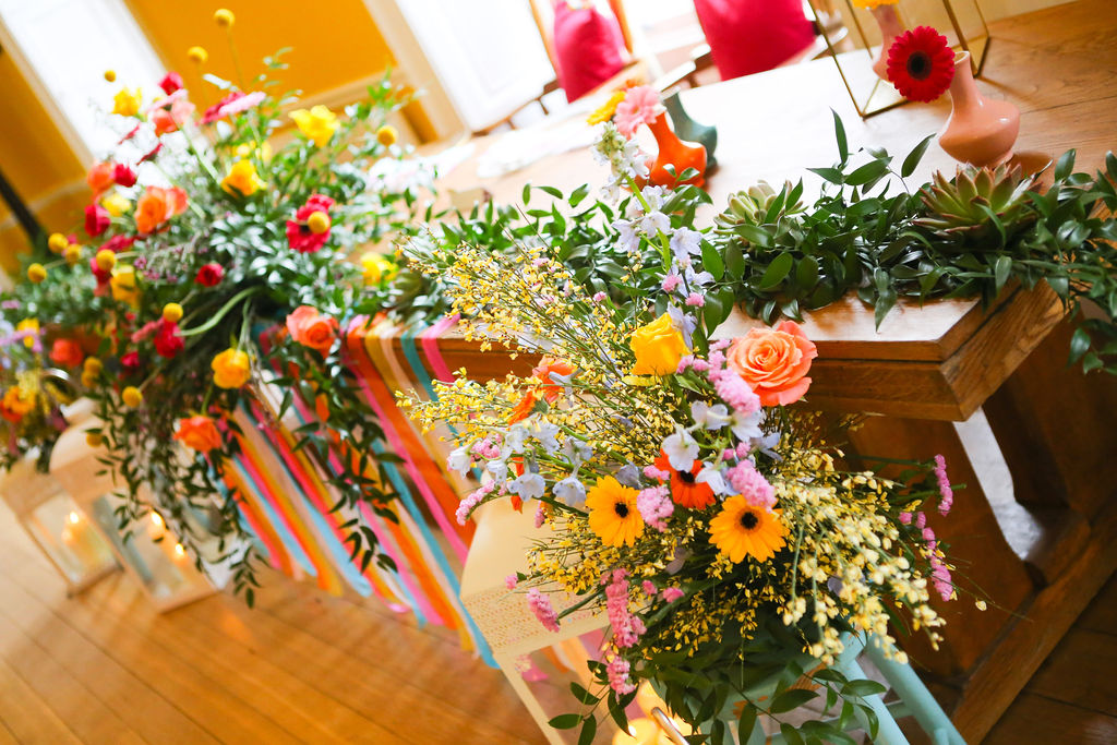 Rainbow Wedding Inspiration with Epic Balloon Trees and Hot Air Balloon