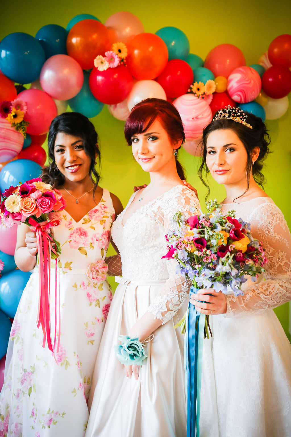 Rainbow Wedding Inspiration with Epic Balloon Trees and Hot Air Balloon