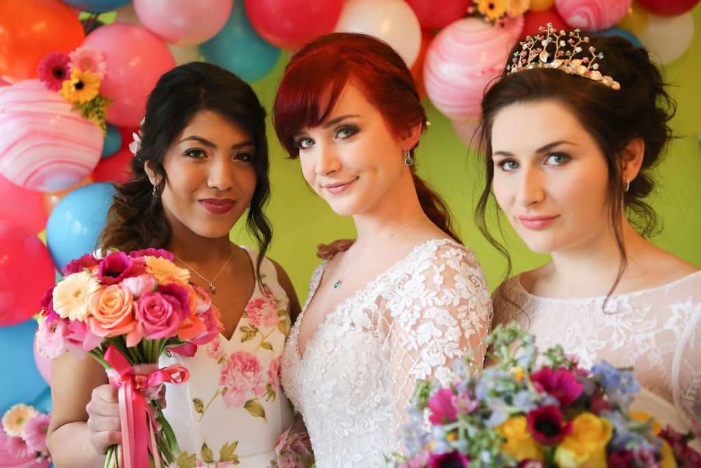 Rainbow Wedding Inspiration with Epic Balloon Trees and Hot Air Balloon