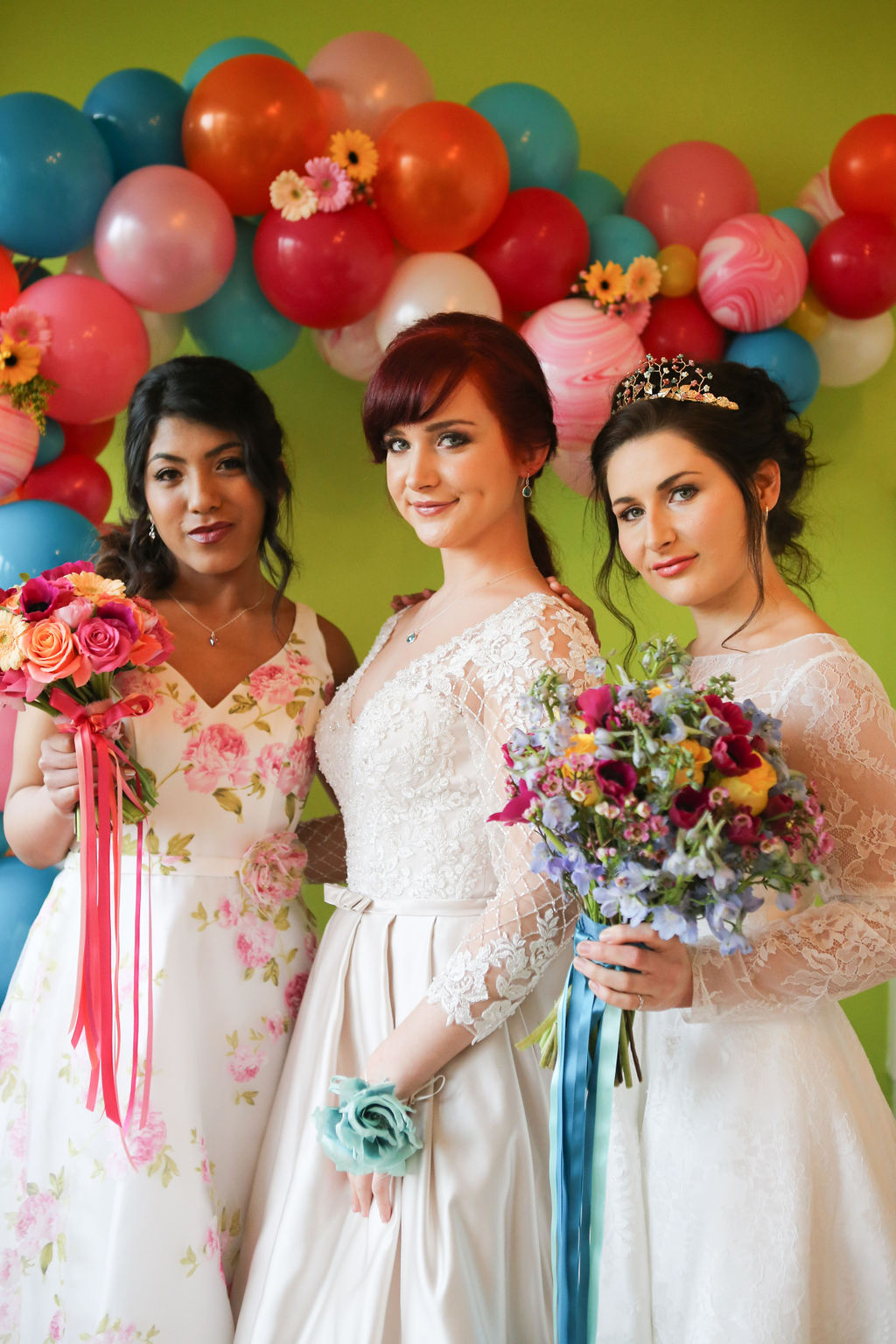 Rainbow Wedding Inspiration with Epic Balloon Trees and Hot Air Balloon