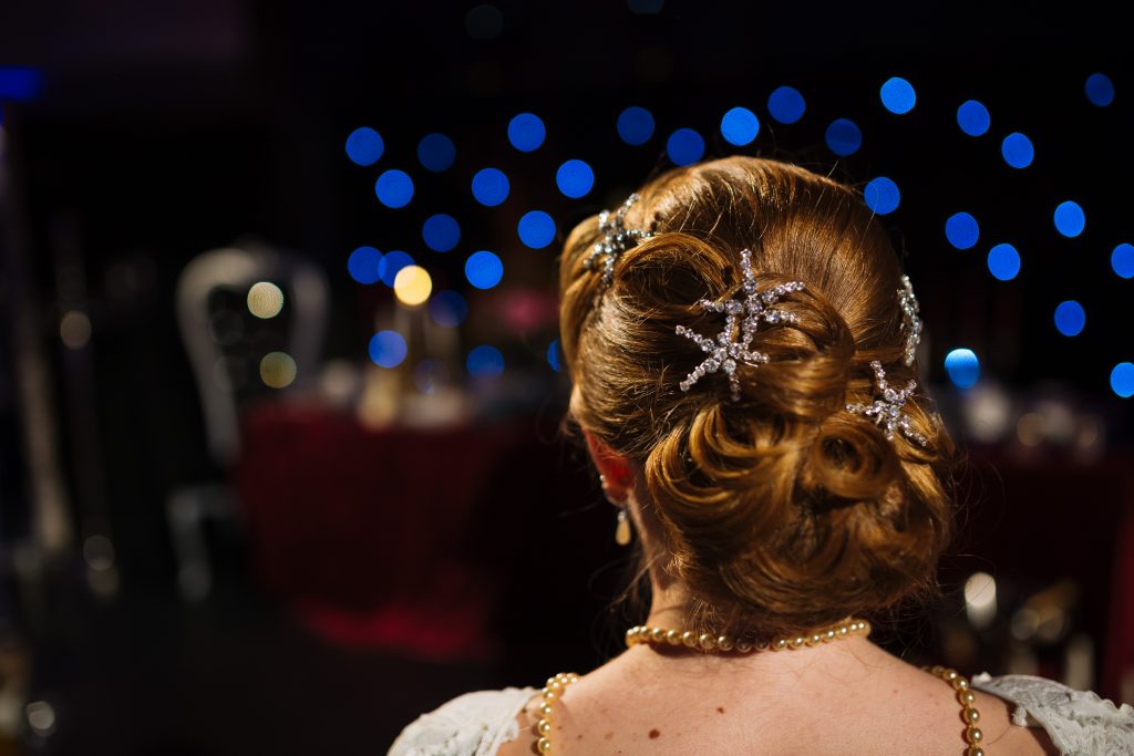 Alternative 1920's Wedding Inspiration with Celestial Blue Wedding Cake 