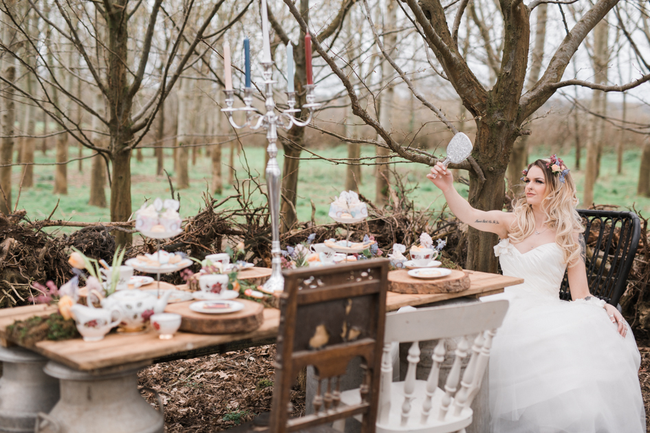 Alice In Wonderland Wedding With Alternative Bridal Style