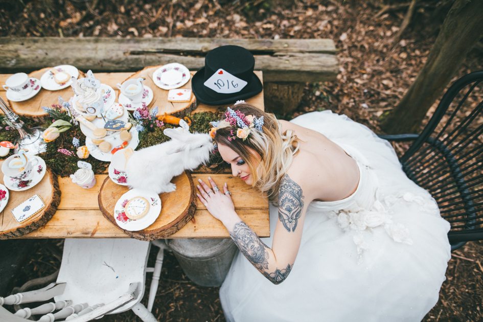 Alice In Wonderland Wedding With Alternative Bridal Style