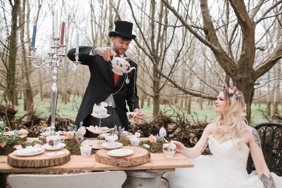 Alice In Wonderland Wedding With Alternative Bridal Style