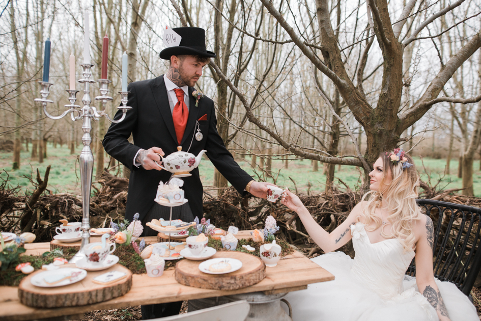 Alice In Wonderland Wedding With Alternative Bridal Style