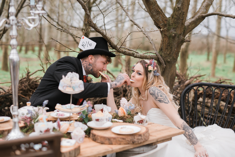 Alice In Wonderland Wedding With Alternative Bridal Style