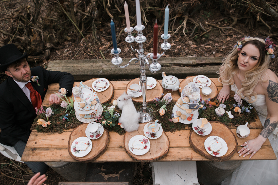 Alice In Wonderland Wedding With Alternative Bridal Style