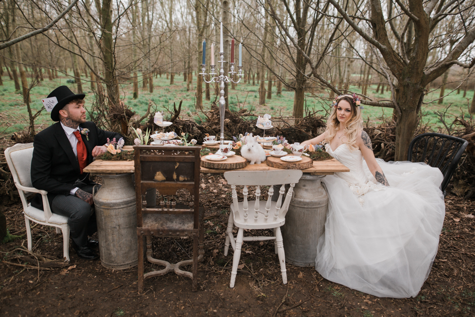 Alice In Wonderland Wedding With Alternative Bridal Style