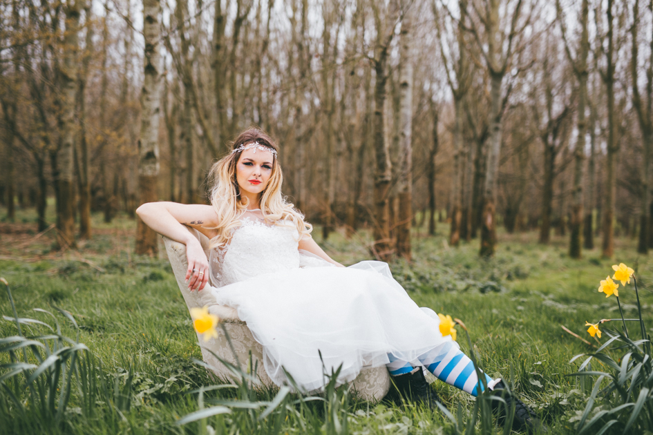 Alice In Wonderland Wedding With Alternative Bridal Style