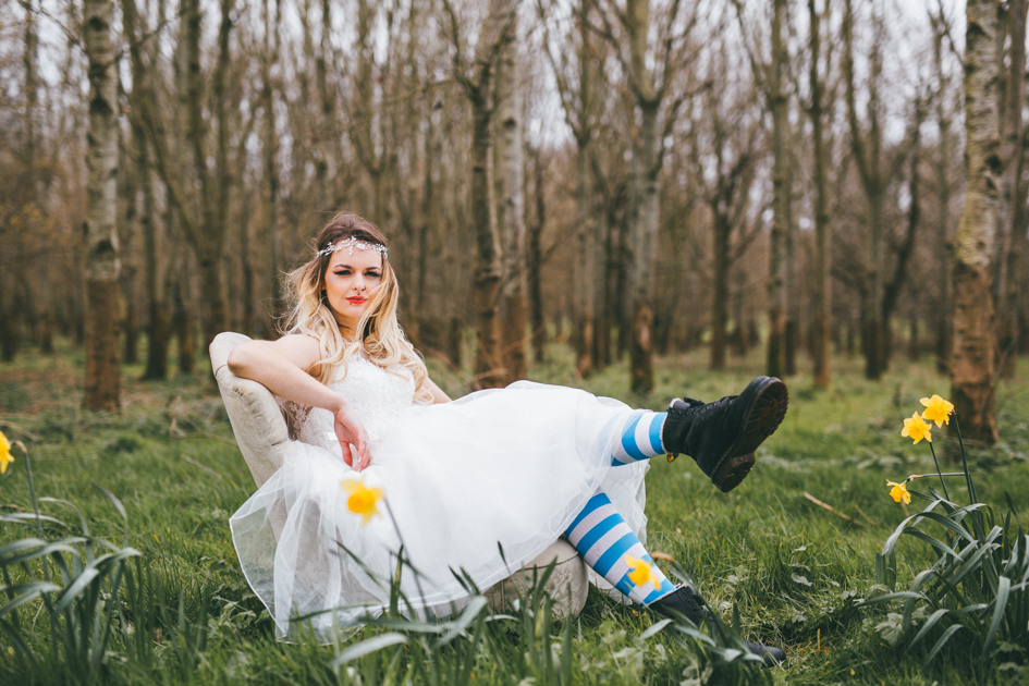 Alice In Wonderland Wedding With Alternative Bridal Style