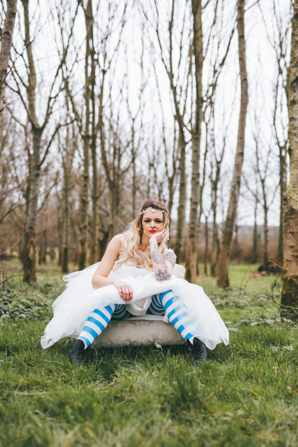 Alice In Wonderland Wedding With Alternative Bridal Style