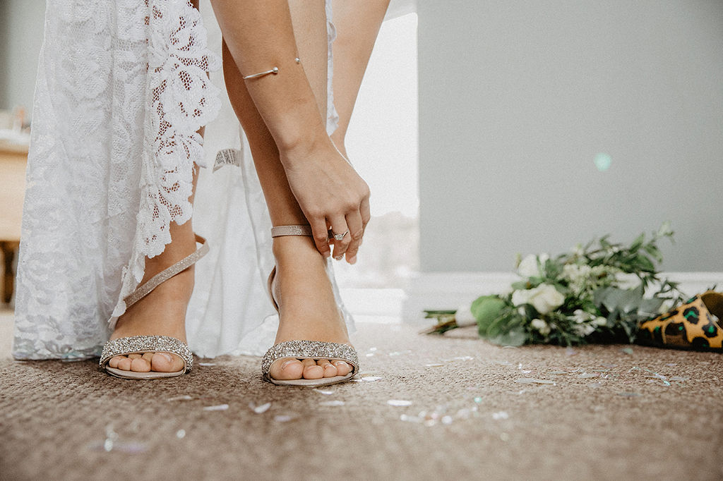 Rustic Barn Wedding with Disco Suits and Cool Urban Vibes