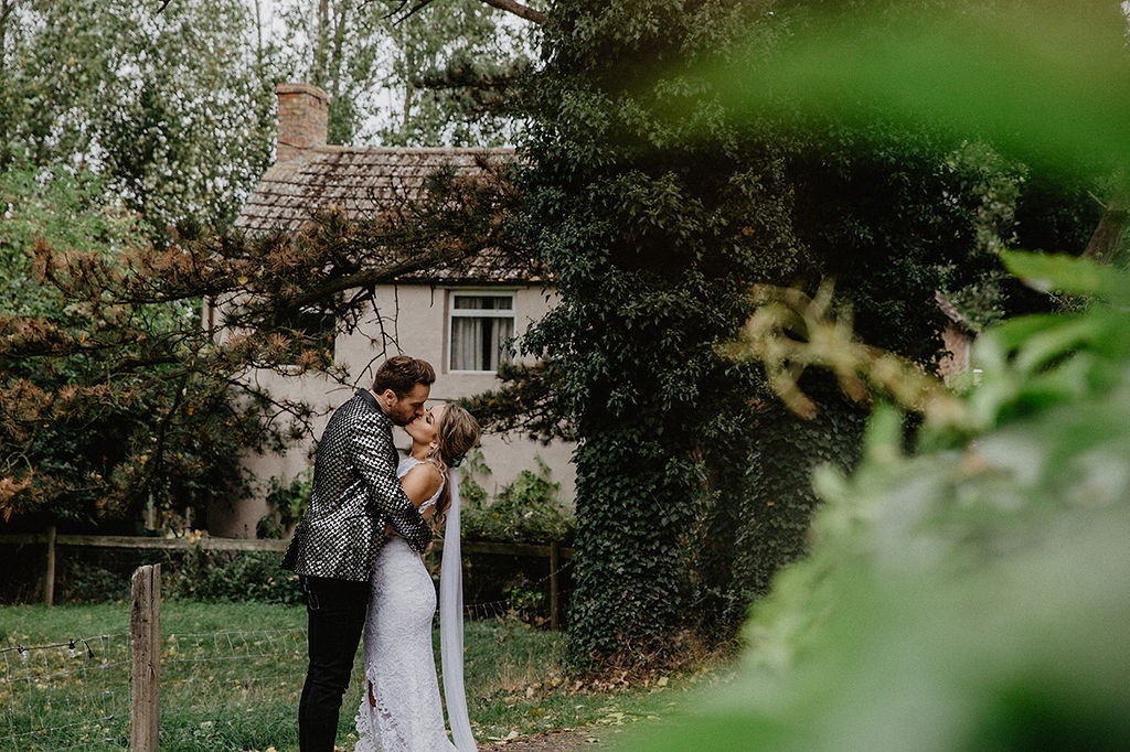 Rustic Barn Wedding with Disco Suits and Cool Urban Vibes