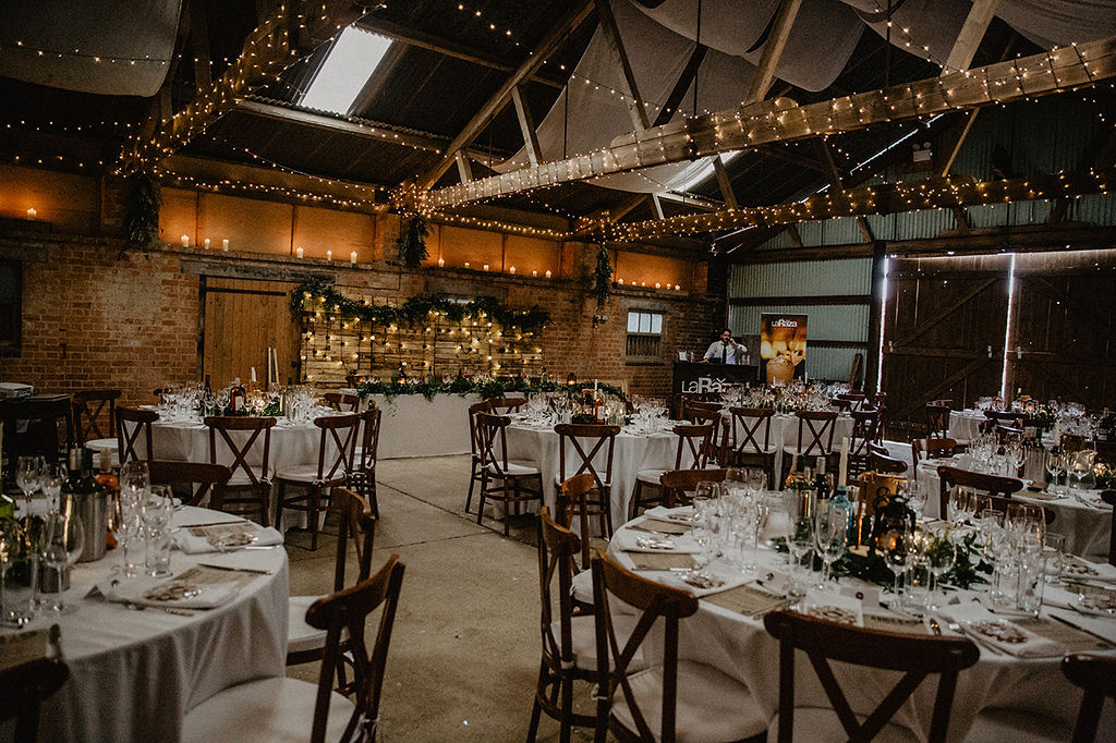 Rustic Barn Wedding with Disco Suits and Cool Urban Vibes