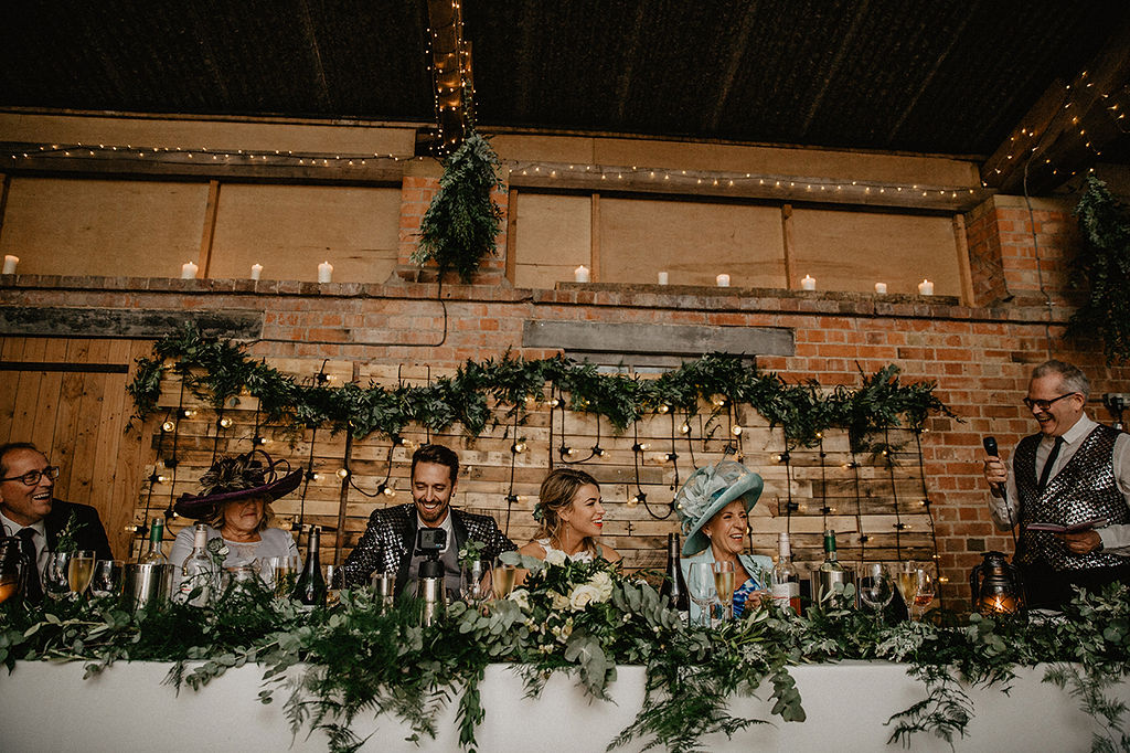 Rustic Barn Wedding with Disco Suits and Cool Urban Vibes