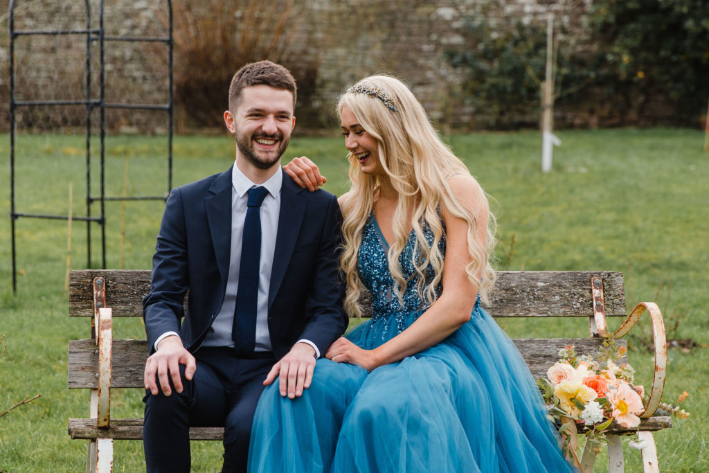 Garden Wedding with Blue Wedding Dress and Ethereal Fairy Vibes