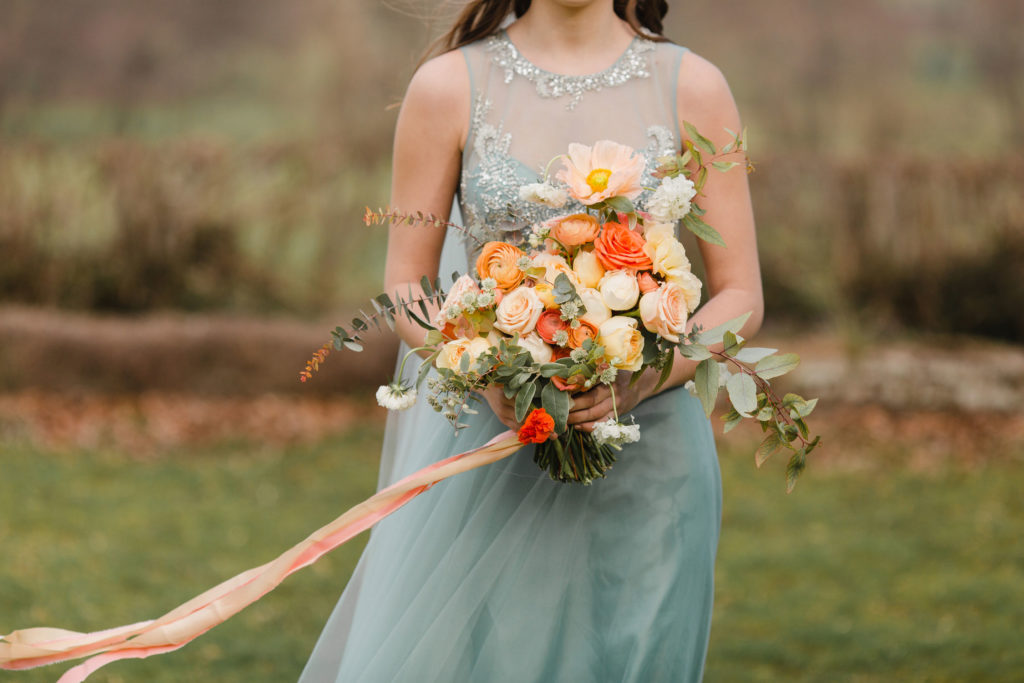 Garden Wedding with Blue Wedding Dress and Ethereal Fairy Vibes