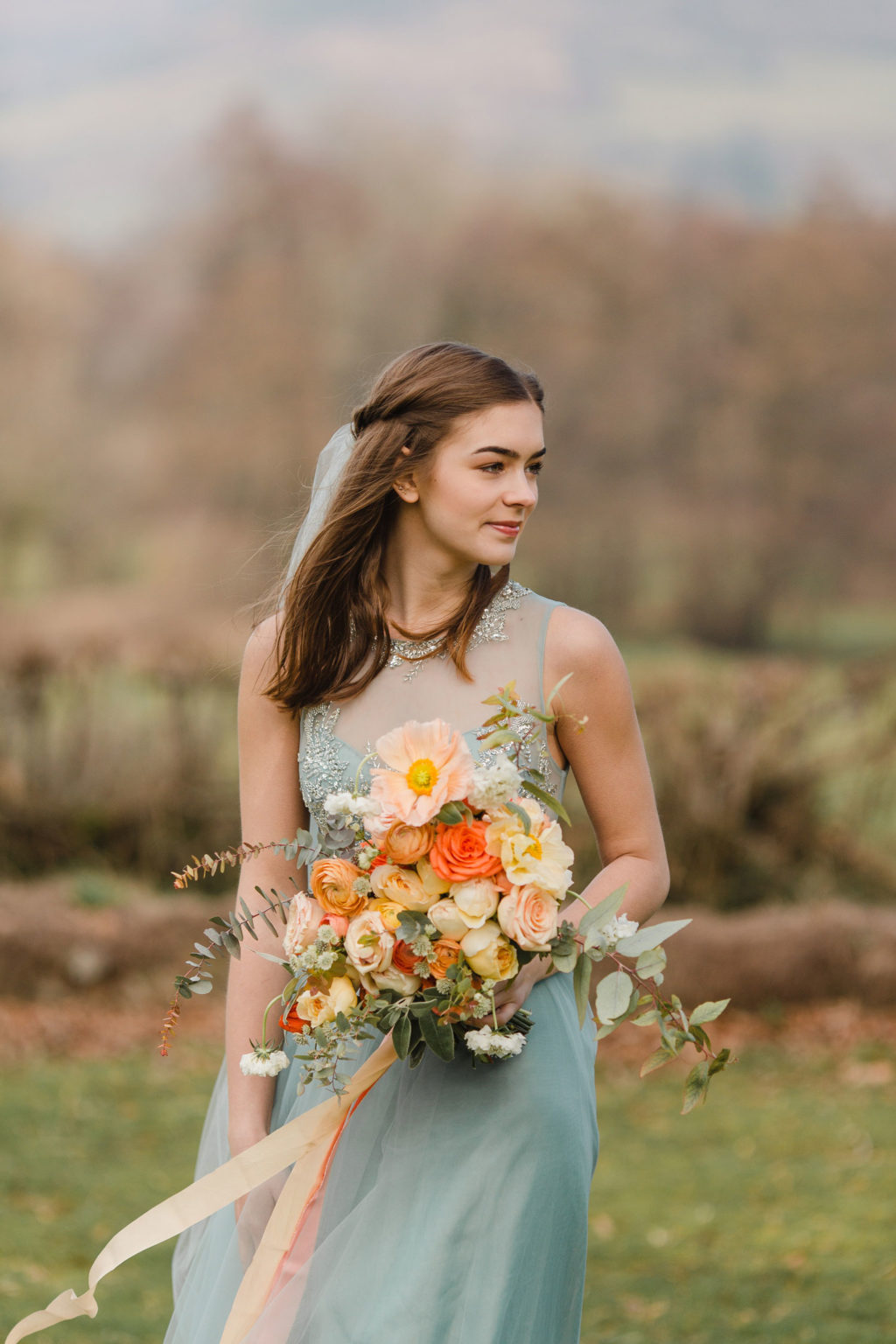 Garden Wedding with Blue Wedding Dress and Ethereal Fairy Vibes