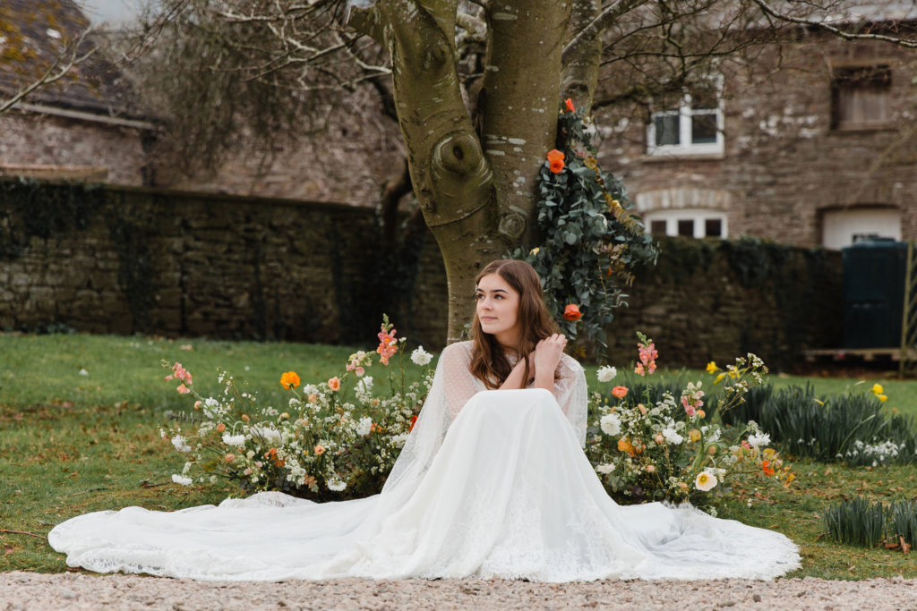 Garden Wedding with Blue Wedding Dress and Ethereal Fairy Vibes