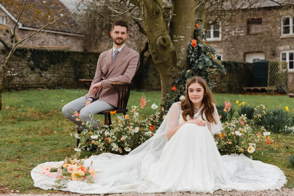 Garden Wedding with Blue Wedding Dress and Ethereal Fairy Vibes