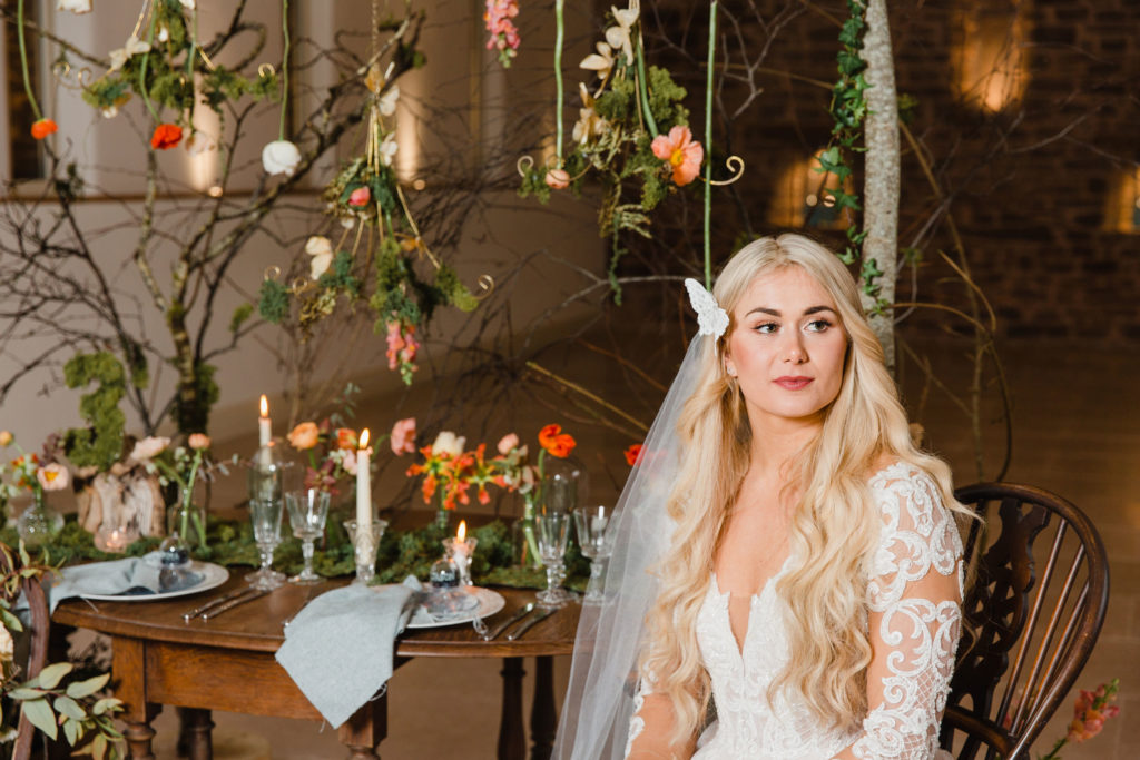 Garden Wedding with Blue Wedding Dress and Ethereal Fairy Vibes