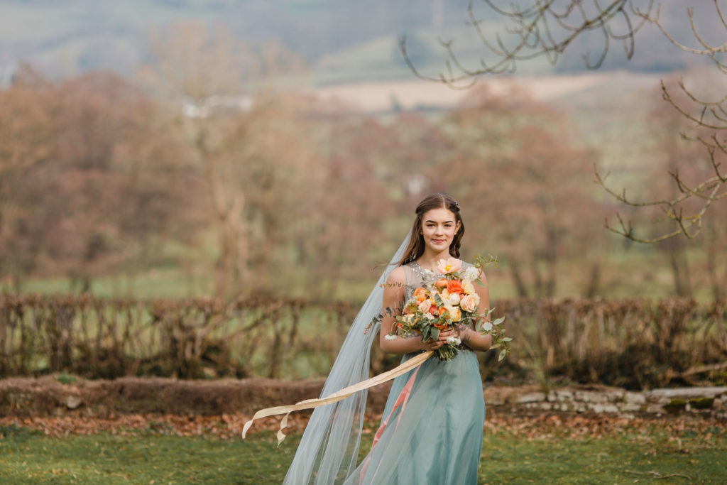 Garden Wedding with Blue Wedding Dress and Ethereal Fairy Vibes