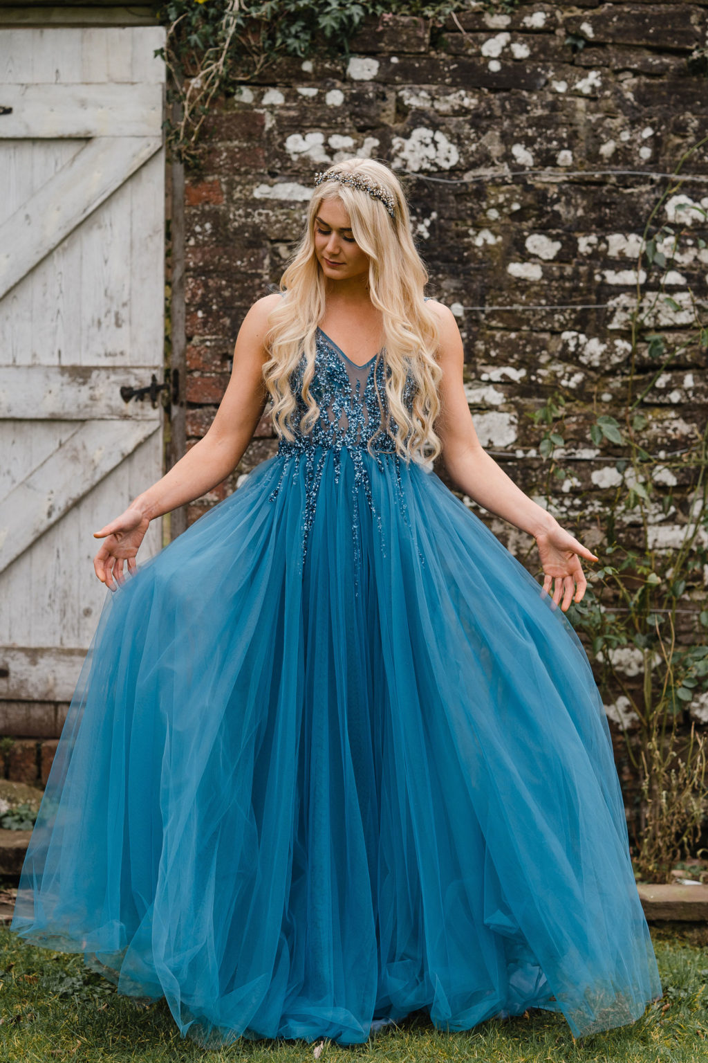 Garden Wedding with Blue Wedding Dress and Ethereal Fairy Vibes