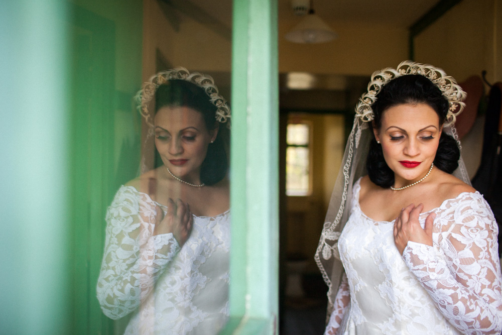 1940's Wedding Inspiration With Regal Crowns and Vintage Styling