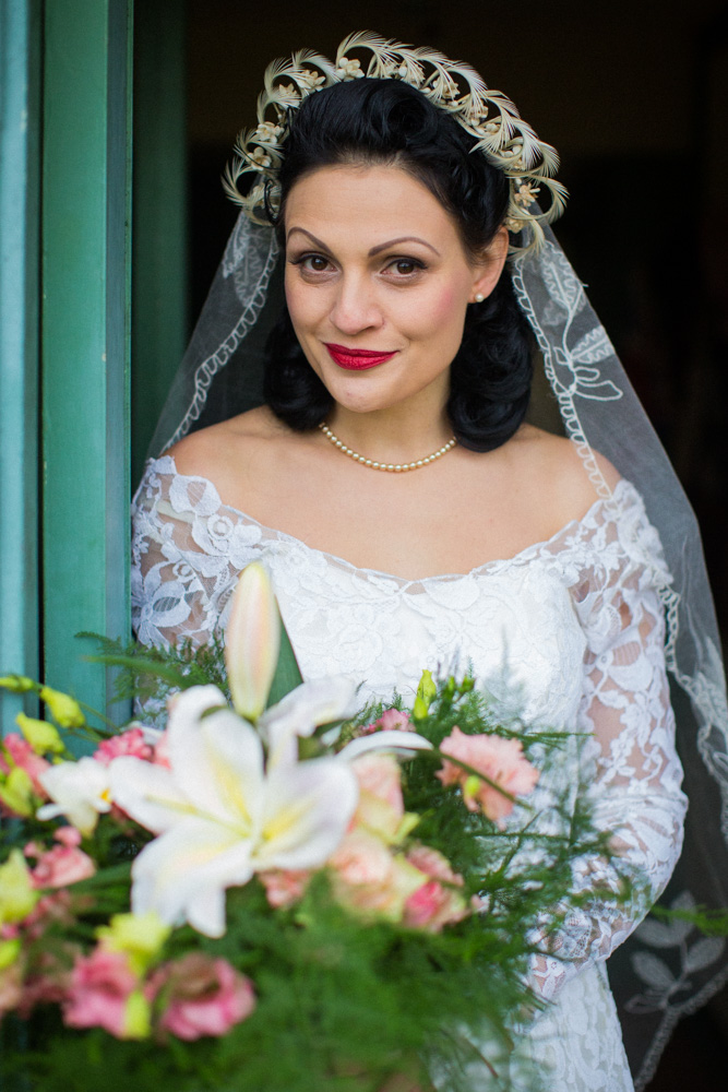 1940's Wedding Inspiration With Regal Crowns and Vintage Styling