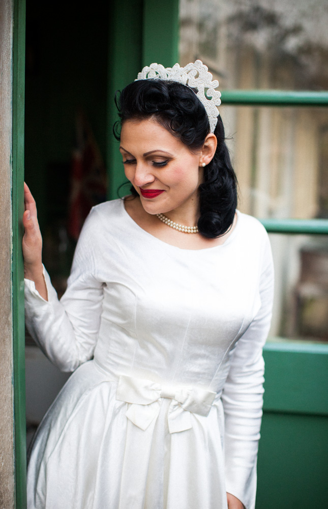1940's Wedding Inspiration With Regal Crowns and Vintage Styling