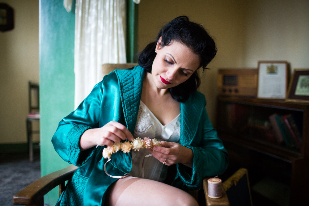 1940's Wedding Inspiration With Regal Crowns and Vintage Styling