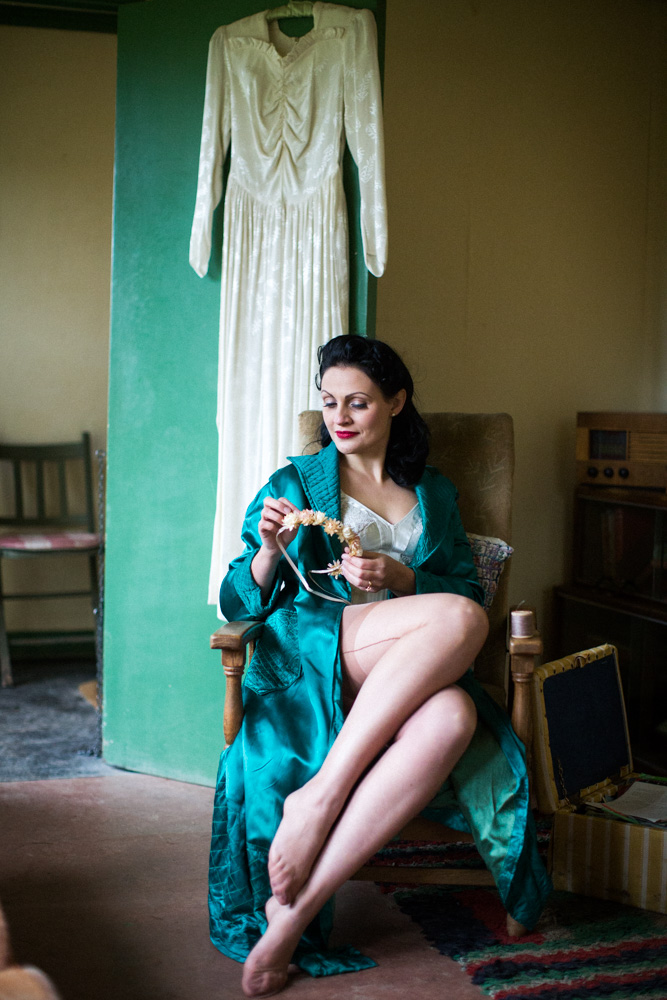 1940's Wedding Inspiration With Regal Crowns and Vintage Styling
