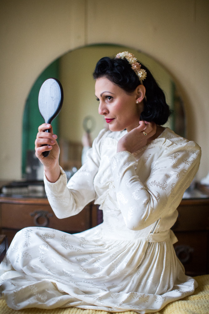 1940's Wedding Inspiration With Regal Crowns and Vintage Styling