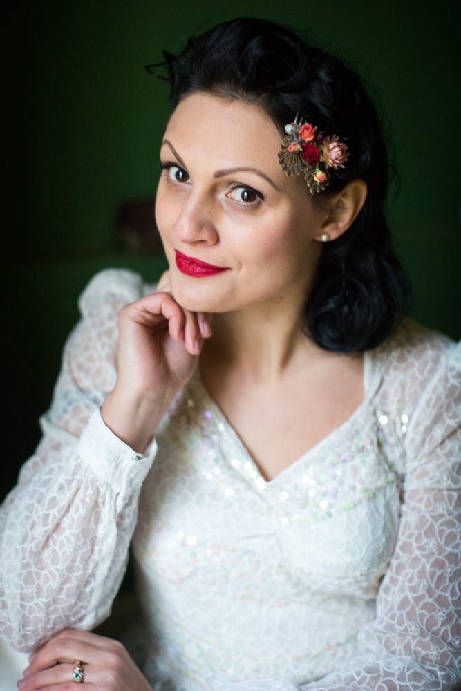 1940's Wedding Inspiration With Regal Crowns and Vintage Styling