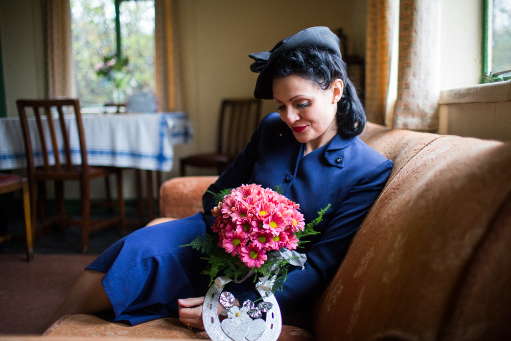 1940's Wedding Inspiration With Regal Crowns and Vintage Styling