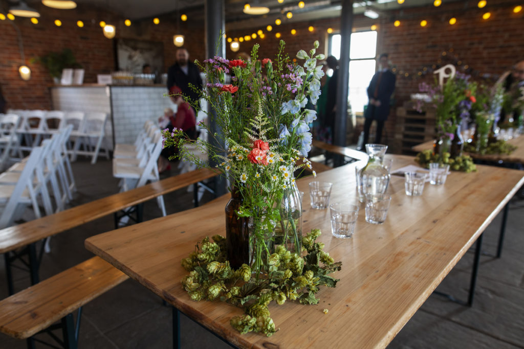 Industrial Brewery Wedding in Yorkshire with a Crossword Theme