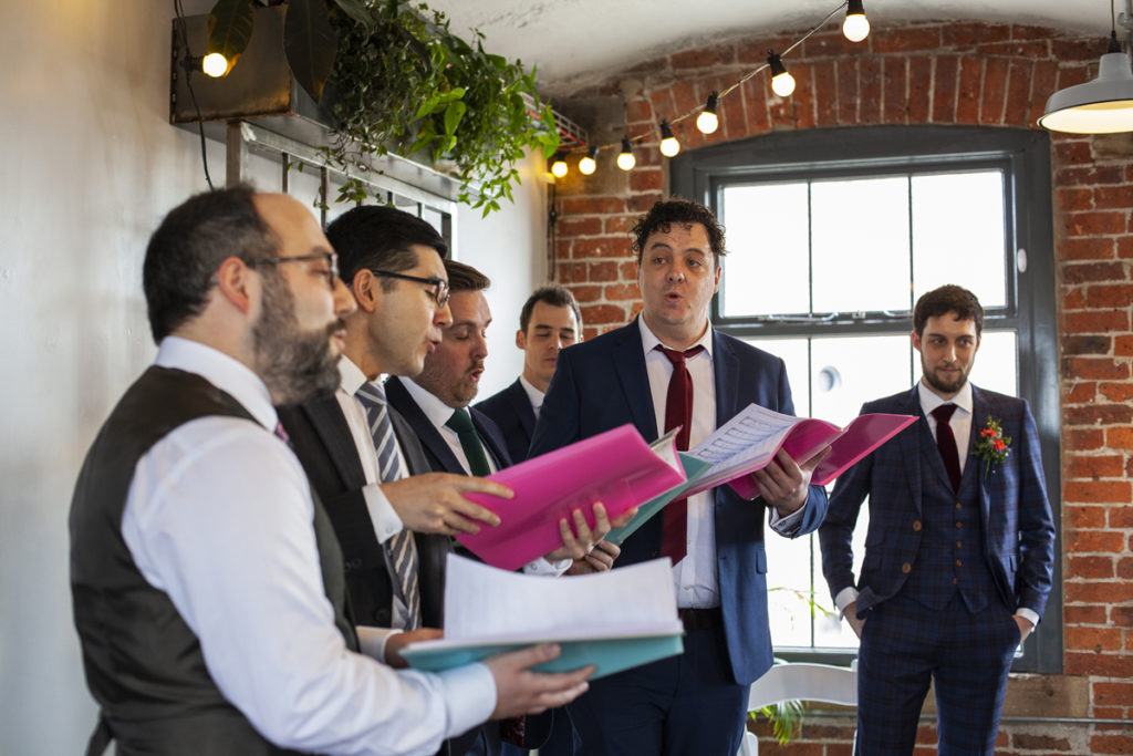 Industrial Brewery Wedding in Yorkshire with a Crossword Theme