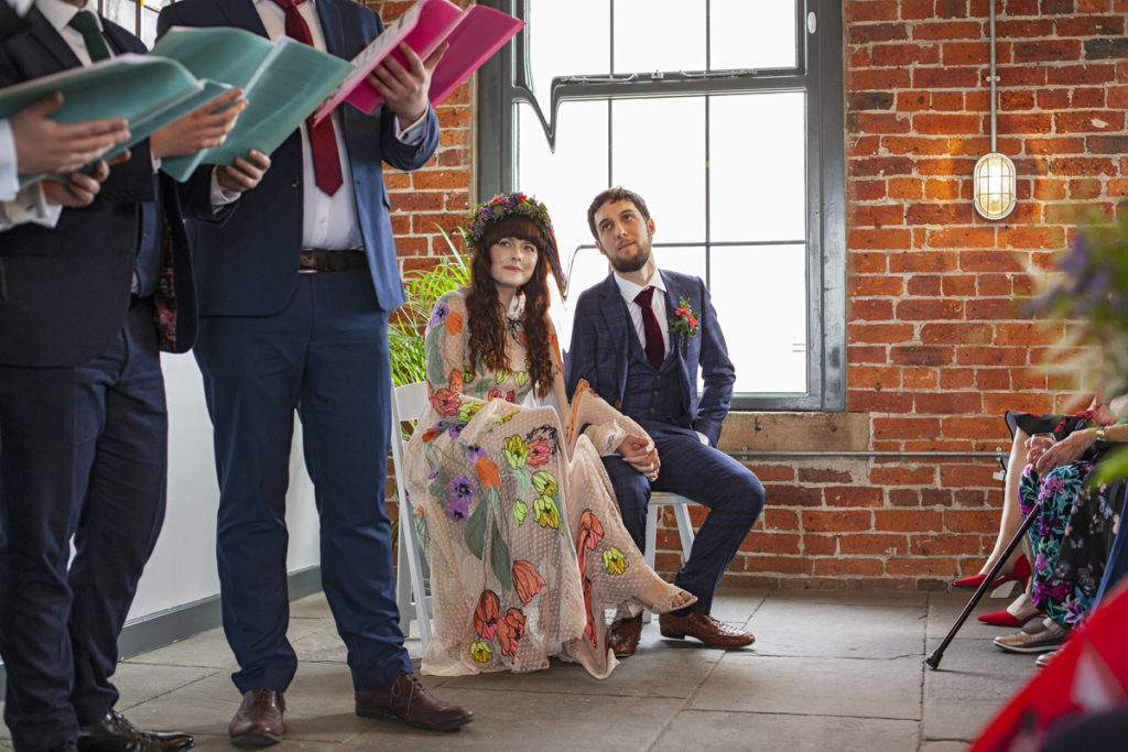 Industrial Brewery Wedding in Yorkshire with a Crossword Theme