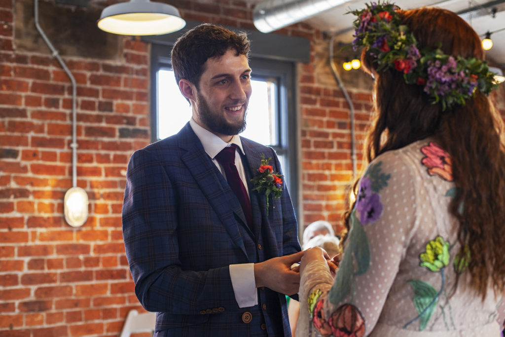 Industrial Brewery Wedding in Yorkshire with a Crossword Theme