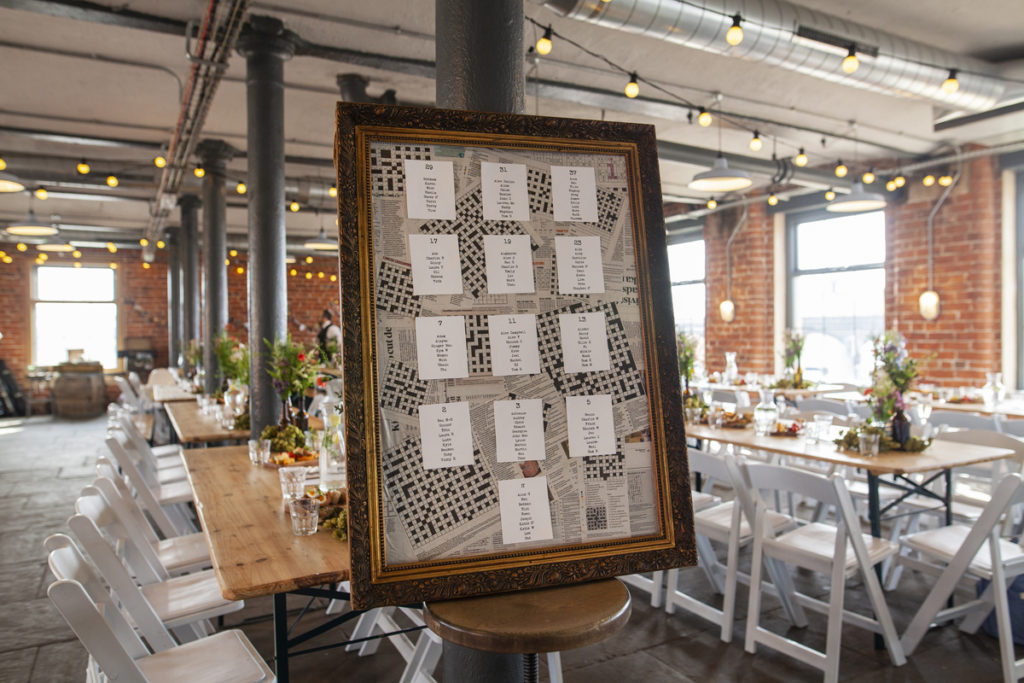 Industrial Brewery Wedding in Yorkshire with a Crossword Theme