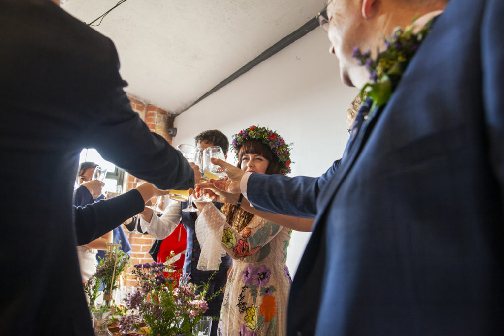 Industrial Brewery Wedding in Yorkshire with a Crossword Theme