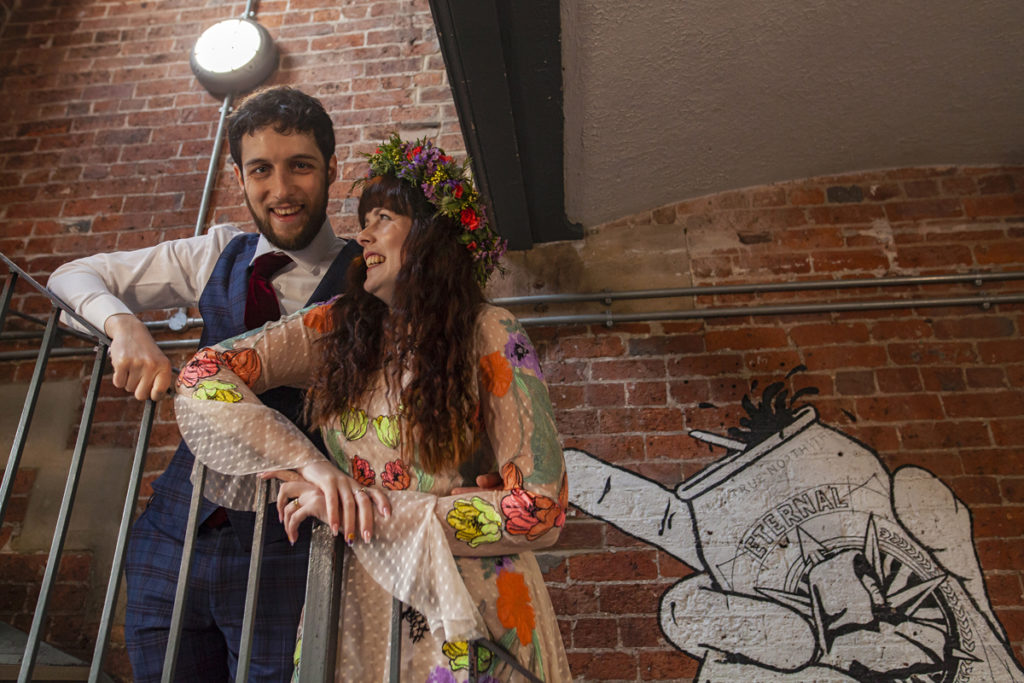 Industrial Brewery Wedding in Yorkshire with a Crossword Theme