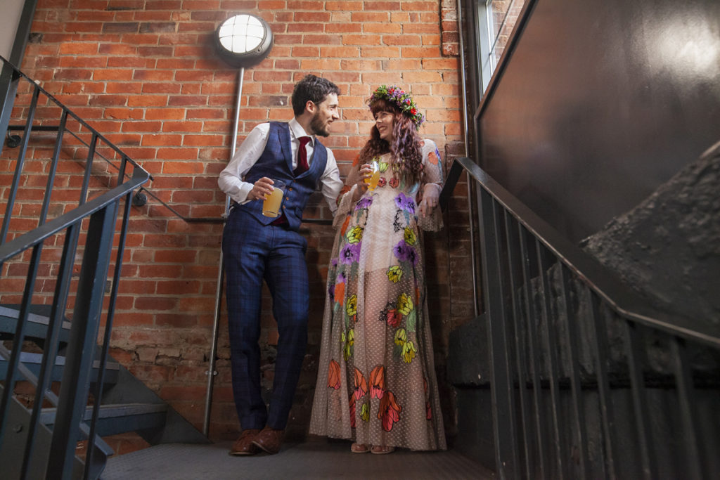 Industrial Brewery Wedding in Yorkshire with a Crossword Theme