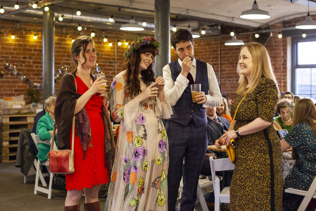 Industrial Brewery Wedding in Yorkshire with a Crossword Theme