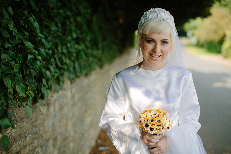 1960's Wedding Inspiration with Daisy Details and Button Bouquets