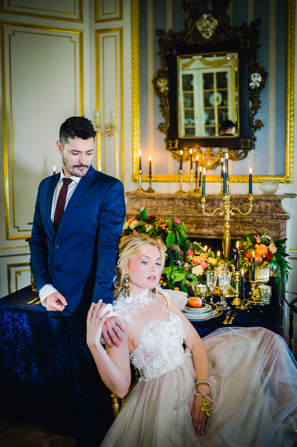 Luxury Chateau Wedding with Opulent Colourful Styling