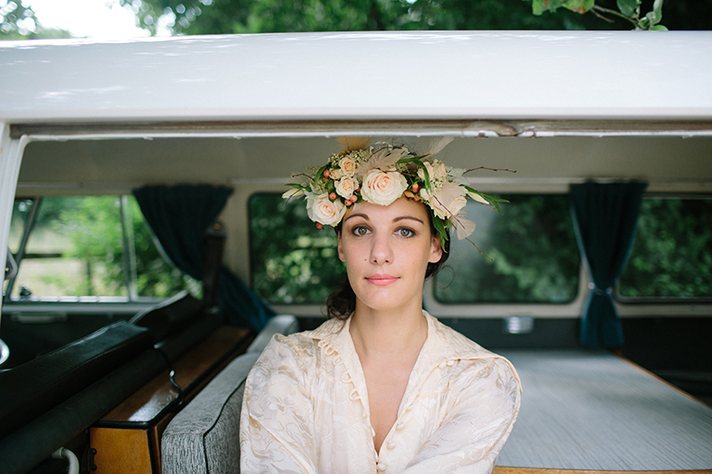 1970's Wedding Inspiration with Feather Headdresses and Boho Sleeves