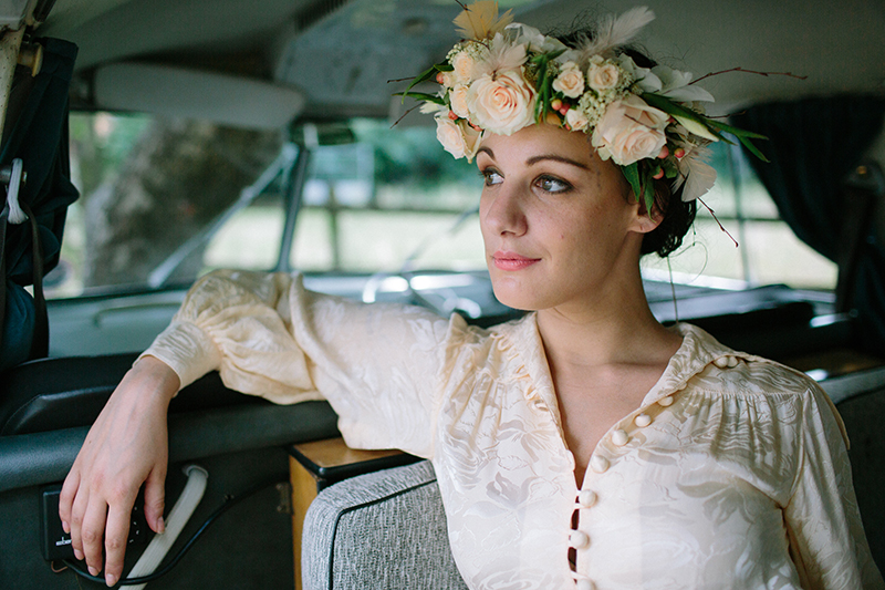 1970's Wedding Inspiration with Feather Headdresses and Boho Sleeves